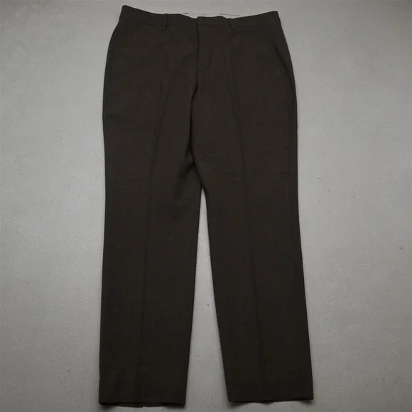 Express 38S 33x30 Brown Wool Extra Slim Soft Shoulder Mens Jacket Pants Suit